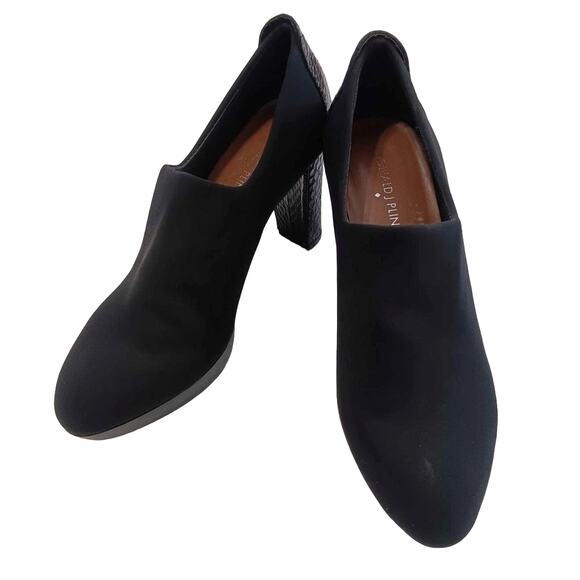 Donald J. Pliner Evelyn Platform Stretch Pump Size 7 Black Snakeskin - Picture 1 of 7